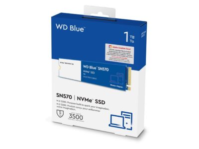 WDS100T3B0C - WD Blue SN570 NVMe M.2 2280 1TB PCI-Express 3.0 x4, Western Digital NVMe v1.4 TLC Internal Solid State Drive (SSD)