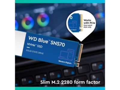 WDS100T3B0C - WD Blue SN570 NVMe M.2 2280 1TB PCI-Express 3.0 x4, Western Digital NVMe v1.4 TLC Internal Solid State Drive (SSD)