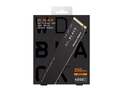 Western Digital WD_BLACK SN770 M.2 2280 250GB PCIe Gen4 16GT/s, up to 4 Lanes Internal Solid State Drive (SSD) WDS250G3X0E