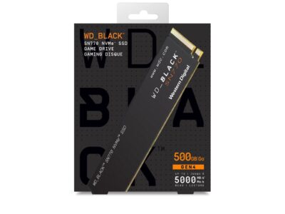 Western Digital WD_BLACK SN770 M.2 2280 500GB PCIe Gen4 16GT/s, up to 4 Lanes Internal Solid State Drive (SSD) WDS500G3X0E