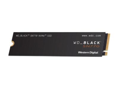 Western Digital WD_BLACK SN770 M.2 2280 500GB PCIe Gen4 16GT/s, up to 4 Lanes Internal Solid State Drive (SSD) WDS500G3X0E