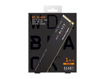 Western Digital WD_BLACK SN770 M.2 2280 1TB PCIe Gen4 16GT/s, up to 4 Lanes Internal Solid State Drive (SSD) WDS100T3X0E