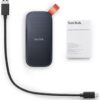 SanDisk 2TB Portable SSD - Up to 520MB/s, USB-C, USB 3.2 Gen 2 - SDSSDE30-2T00-G25,Solid State Drive