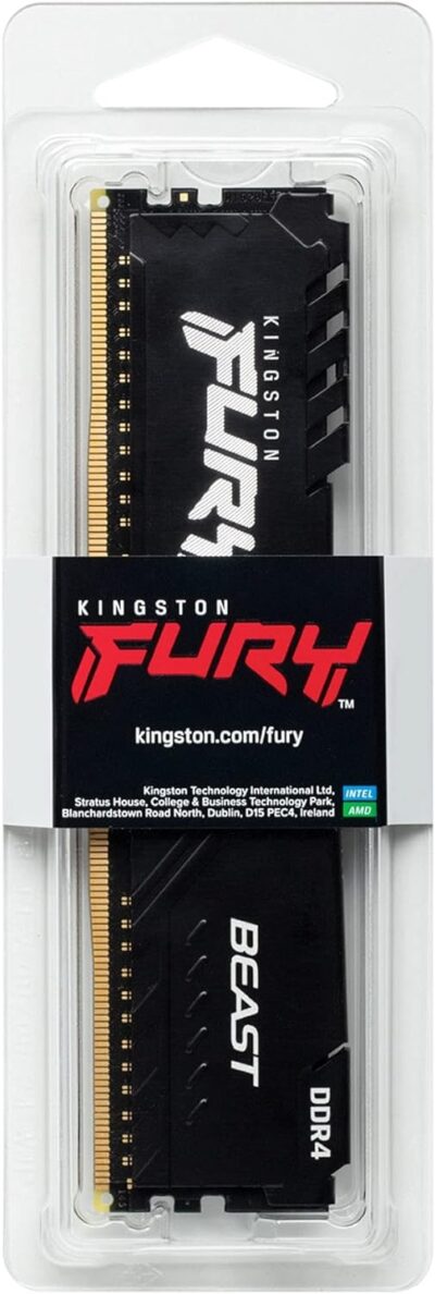 Kingston Fury Beast 32GB (2x16GB) 3600MT/s DDR4 CL18 Desktop Memory Kit of 2 KF436C18BBK2/32