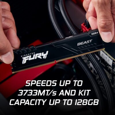 Kingston Fury Beast 32GB (2x16GB) 3600MT/s DDR4 CL18 Desktop Memory Kit of 2 KF436C18BBK2/32