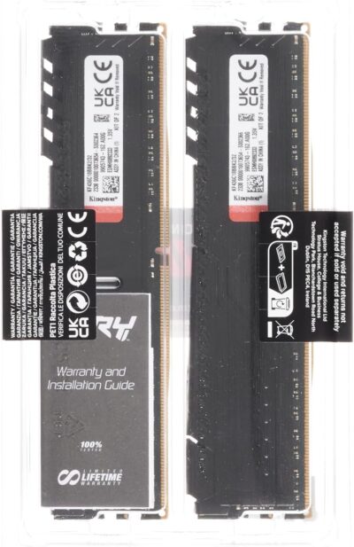 Kingston Fury Beast 32GB (2x16GB) 3600MT/s DDR4 CL18 Desktop Memory Kit of 2 KF436C18BBK2/32