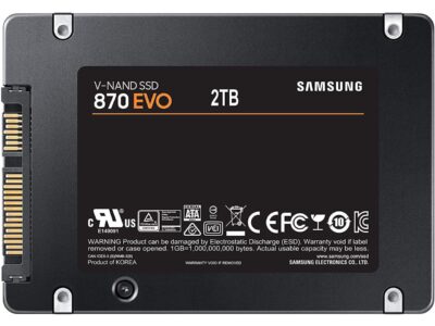 SAMSUNG 870 EVO Series 2.5" 2TB SATA III V-NAND 2.0 TB Internal Solid State Drive (SSD) MZ-77E2T0BW