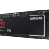 SAMSUNG 980 PRO M.2 2280 2TB PCIe Gen 4.0 x4, NVMe 1.3c Samsung V-NAND Internal Solid State Drive (SSD) MZ-V8P2T0BW