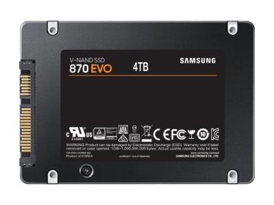 SAMSUNG 870 EVO Series 2.5" 4TB SATA III V-NAND 4.0 TB Internal Solid State Drive (SSD) MZ-77E4T0BW