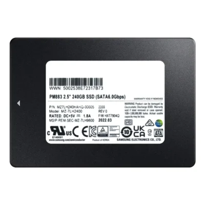 Samsung MZ7LH240HAHQ-00005 PM883 Series 240GB 2.5" SATA 6Gb/s SSD