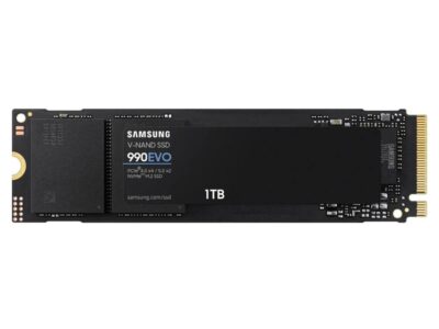 SAMSUNG SSD 990 EVO 1TB PCIe 4.0 x4 and PCIe 5.0 x2 M.2 2280 Up to 5,000MB/s NVMe 2.0 Internal Solid State Drive MZ-V9E1T0BW