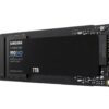 SAMSUNG SSD 990 EVO 1TB PCIe 4.0 x4 and PCIe 5.0 x2 M.2 2280 Up to 5,000MB/s NVMe 2.0 Internal Solid State Drive MZ-V9E1T0BW