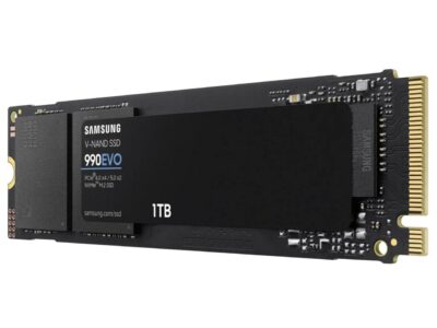 SAMSUNG SSD 990 EVO 1TB PCIe 4.0 x4 and PCIe 5.0 x2 M.2 2280 Up to 5,000MB/s NVMe 2.0 Internal Solid State Drive MZ-V9E1T0BW