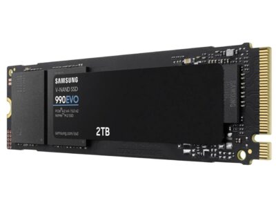 SAMSUNG SSD 990 EVO 2TB PCIe 4.0 x4 and PCIe 5.0 x2 M.2 2280 Up to 5,000MB/s NVMe 2.0 Internal Solid State Drive MZ-V9E2T0BW