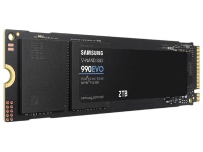 SAMSUNG SSD 990 EVO 2TB PCIe 4.0 x4 and PCIe 5.0 x2 M.2 2280 Up to 5,000MB/s NVMe 2.0 Internal Solid State Drive MZ-V9E2T0BW