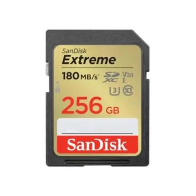 SanDisk Extreme 256 GB Class 3/UHS-I (U3) SDXC - 180 MB/s Read - 130 MB/s Write - SDSDXVV-256G-ANCIN