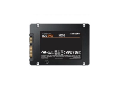 Samsung 870 EVO MZ-77E500E 500 GB Solid State Drive - 2.5" Internal - SATA (SATA/600) - Desktop PC, Notebook, Storage System Device Supported - 560 MB/s Maximum Read Transfer Rate - 256-bit Encry