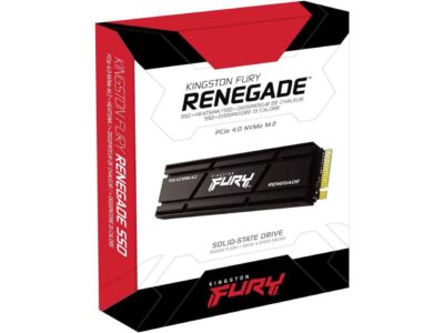 Kingston SFYRSK/500G Fury Renegade 500GB PCIe Gen 4 NVMe M.2 Internal Gaming SSD with Heat Sink|PS5 Ready|Up to 7300MB/s