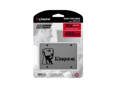 Kingston UV500 - Solid state drive - encrypted - 480 GB - internal - 2.5" - SATA 6Gb/s - 256-bit AES - Self-Encrypting D