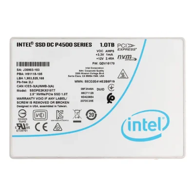 Intel DC P4500 1TB PCIe Gen3 x4  NVMe U.2 2.5" Enterprise SSD  SSDPE2KX010T7P1