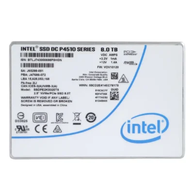 Intel DC P4510 2.5" U.2 8TB PCIe NVMe 3.1 x4 64-Layer 3D TLC NAND Solid State Disk - Enterprise