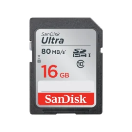 SanDisk 16GB Ultra SDHC Class 10 UHS-I 80MB/s SD Camera Card SDSDUNC-016GB