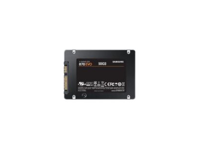 Samsung 870 EVO MZ-77E500E 500 GB Solid State Drive - 2.5" Internal - SATA (SATA/600) - Desktop PC, Notebook, Storage System Device Supported - 560 MB/s Maximum Read Transfer Rate - 256-bit Encry