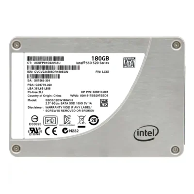 Intel SSDSC2BW180A3H SATA II (3.0Gb/s) 180GB 2.5" SATA Enterprise Internal Solid State Drive (SSD)