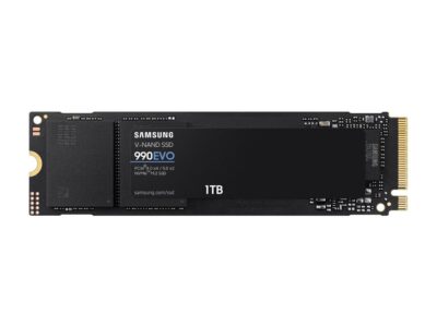 SAMSUNG SSD 990 EVO 1TB PCIe 4.0 x4 and PCIe 5.0 x2 M.2 2280 Up to 5,000MB/s NVMe 2.0 Internal Solid State Drive MZ-V9E1T0BW