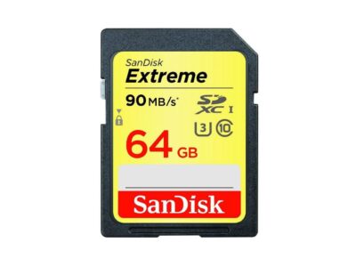 SanDisk 64GB Extreme SDXC UHS-I/U3 Class 10 Memory Card, Speed Up to 90MB/s (SDXVF-064G-G46)