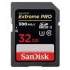 SanDisk 32GB Extreme Pro SDHC UHS-II/U3 Class 10 Memory Card, Speed Up to 300MB/s (SDXPK-032G-G64)