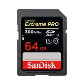 SanDisk 64GB Extreme Pro SDXC UHS-II/U3 Class 10 Memory Card, Speed Up to 300MB/s (SDXPK-064G-G64)