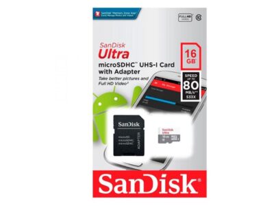 SanDisk Ultra SDSQUNS-016G-GN3MN 16GB 80MB/s UHS-I Class 10 microSDHC Card