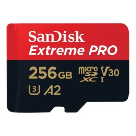 SanDisk Extreme Pro - Flash memory card - 256 GB - A2 / Video Class V30 / UHS-I U3 / Class10 - microSDXC UHS-I SDSQXCZ-256G