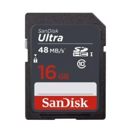 SanDisk 16GB Ultra SDHC Class 10 UHS-I 48MB/s SD Camera Card SDSDUNB-016G Retail (5 Pack) with Plastic Cases