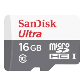SanDisk SDSQUNS-016G CUQ 16GB 8p MSDHC r80MB/s 533x Class 10 UHS-1 SanDisk Ultra Micro Secure Digital High Capacity Card Bulk