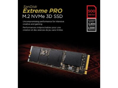 SanDisk Extreme PRO 500GB PCIe 3.0 x4 M.2 2280 Internal Solid State Drive