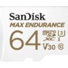 SanDisk MAX ENDURANCE 64 GB Class 10/UHS-I U3 microSDHC 1 Pack SDSQQVR064GAN6IA