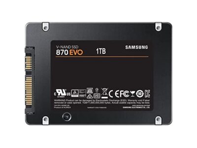 Samsung 870 EVO Series 1TB 2.5 inch SATA3 Solid State Drive (1XXL V-NAND 3bit MLC)