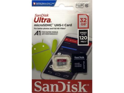 SanDisk SDSQUA4-032G-GN6MN CVL 32GB 8pin microSDHC r120MB/s C10 U1 A1 UHS-I SanDisk Ultra microSDHC Memory Card w/out Adapter