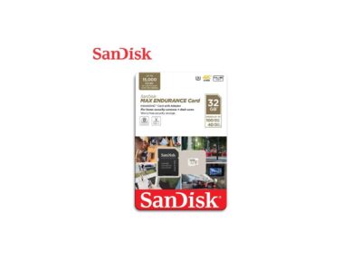 SanDisk 32GB MAX ENDURANCE microSDHC, U3, V30, Memory Card with Adapter for Home Security Cameras and Dash Cams, Speed up to 100MB/s (SDSQQVR-032G-GN6IA)