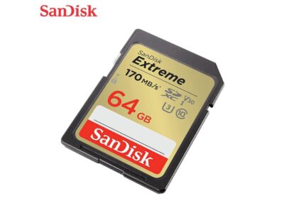 SanDisk 64GB Extreme SDXC UHS-I/U3 Class 10 V30 Memory Card, Speed Up to 170MB/s (SDSDXV2-064G-GNCIN)