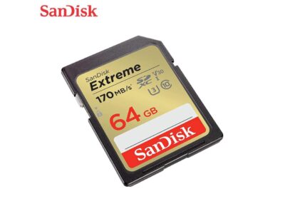 SanDisk 64GB Extreme SDXC UHS-I/U3 Class 10 V30 Memory Card, Speed Up to 170MB/s (SDSDXV2-064G-GNCIN)