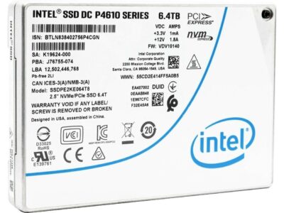 Intel DC P4610 1.6TB PCIe 3.1 x4 NVMe U.2 2.5" Enterprise SSD (SSDPE2KE016T801)