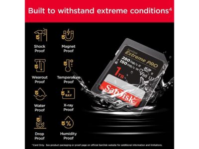 SanDisk 64GB Extreme PRO SDXC Memory Card - (SDSDXEP-064G-GN4IN)