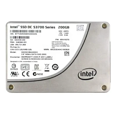 Intel SSD DC S3710 200GB 6G SATA 2.5in MLC SATA SSDSC2BA200G4P HP P/N 804638-001