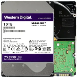 WD Purple 10TB Surveillance Hard Disk Drive - 5400 RPM Class SATA 6Gb/s 256MB Cache 3.5 Inch - WD100PURZ