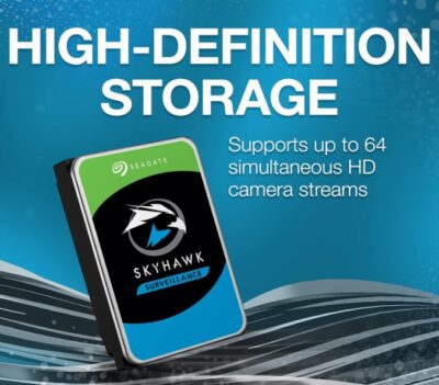Seagate Skyhawk 4TB Video Internal Hard Drive HDD (ST4000VXZ16/016) 3.5 Inch SATA 6Gb/s 64MB Cache for DVR NVR Security Camera System with Drive Health Management and in-House Rescue Services
