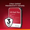 WD Red Plus 4TB NAS Hard Disk Drive - 5400 RPM Class SATA 6Gb/s, CMR, 128MB Cache, 3.5 Inch - WD40EFZX