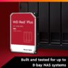 WD Red Plus 4TB NAS Hard Disk Drive - 5400 RPM Class SATA 6Gb/s, CMR, 128MB Cache, 3.5 Inch - WD40EFZX